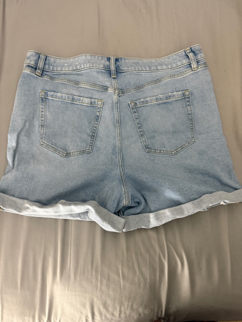 Lane Bryant Light Blue Denim Shorts with Button Front - Picture 7 of 7